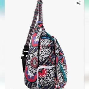 Kavy Womens Crossbody Mini Rope Cotton Sling One strap  Backpack